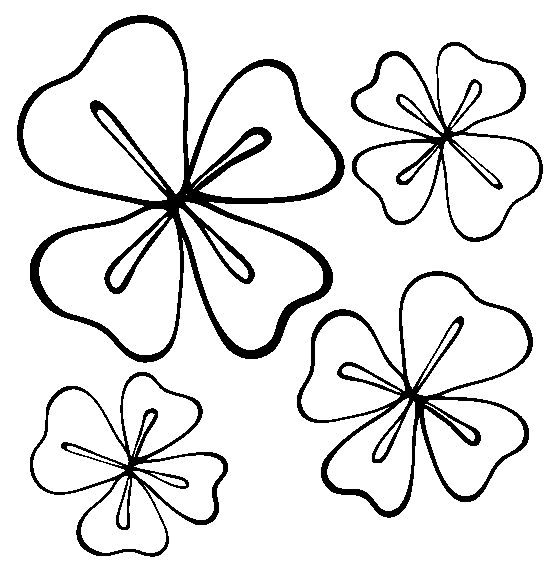 Free 4 Leaf Clover Coloring Pages